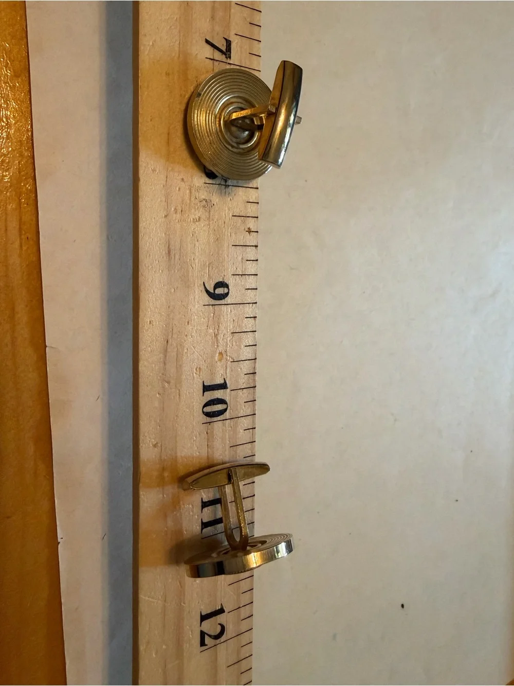 Vintage 1950’s-1970’s Yale Combination Lock Cufflinks, gold toned T2472958